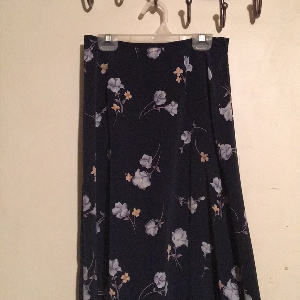 Navy blue A-line skirt